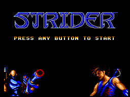 Strider (USA, Europe) Title Screen